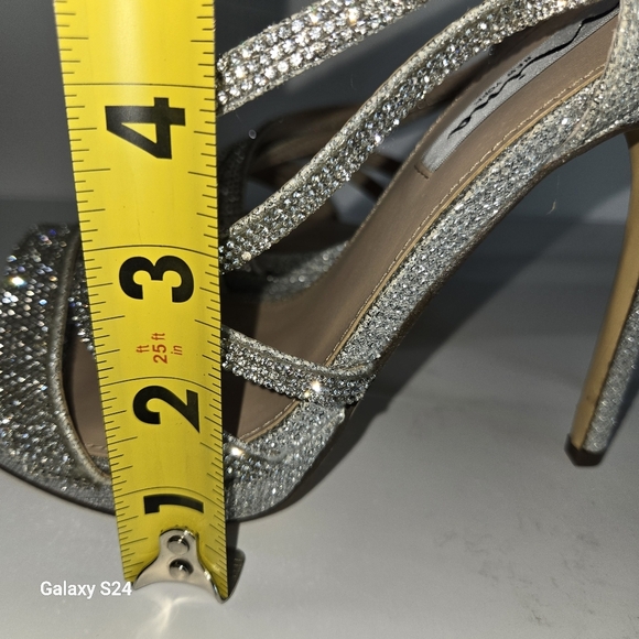 Nina Freya sparkle strappy evening shoe Size 10 Adjustable Ankle Strap New💞 - Picture 3 of 11